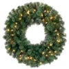 12" Pre-Lit Deluxe Windsor Pine Artificial Christmas Wreath, Clear Lights
