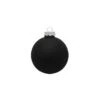 12ct Black Matte Glass Christmas Ball Ornaments 2.75" (70mm)