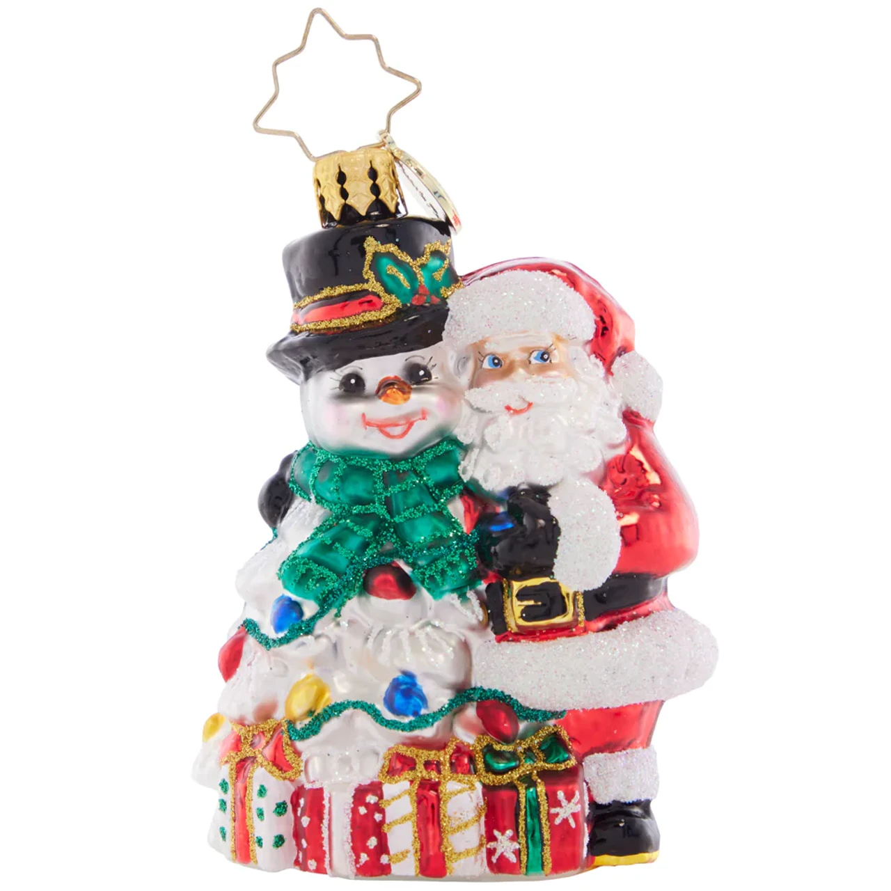 Christopher Radko A Frosty Duo Gem Glass Christmas Ornament 1021403 1 Christopher Radko A Frosty Duo Gem Glass Christmas Ornament 1021403