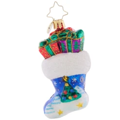 Christopher Radko Night Before Christmas Stocking Gem Glass Christmas Ornament 1021430 -Best Christmas Store 1021430 65638.1684253237