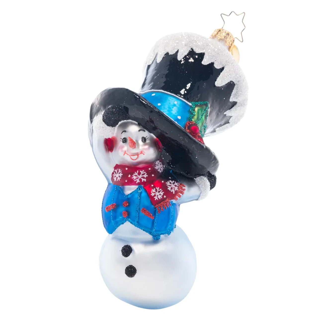 Christopher Radko Peek-A-Boo Snowman Glass Christmas Ornament 1021508 1 Christopher Radko Peek-A-Boo Snowman Glass Christmas Ornament 1021508