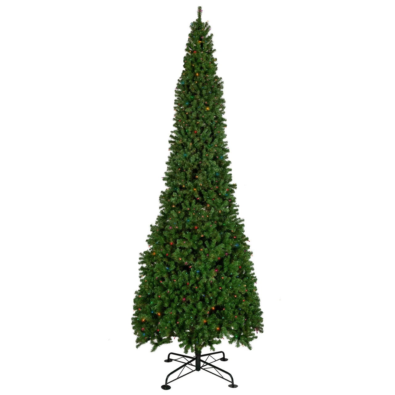16' Pre-Lit Commercial Pendleton Spruce Slim Artificial Christmas Tree, Multicolor Lights 2 16' Pre-Lit Commercial Pendleton Spruce Slim Artificial Christmas Tree, Multicolor Lights - Image 2