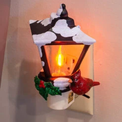 6" Cardinal On A Snow Covered Street Lamp Flickering Christmas Night Light -Best Christmas Store 164077 4 32520.1667664477