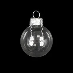 6ct Shiny Clear Transparent Glass Ball Christmas Ornaments 4" (100mm)