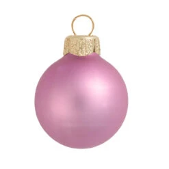 4ct Rosewood Pink Matte Glass Christmas Ball Ornaments 4.75" (120mm)