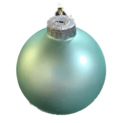 40ct Sea Foam Blue Glass Christmas Ball Ornaments 1.5" (40mm)