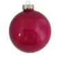 12ct Fuchsia Pink Clear Glass Christmas Ball Ornaments 2.75" (70mm)