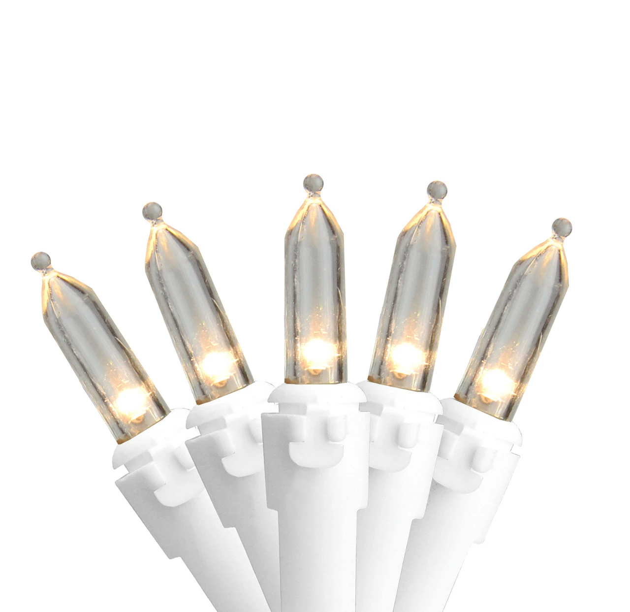 50-Count Warm White LED Mini Christmas Lights, 16.25ft White Wire 1 50-Count Warm White LED Mini Christmas Lights, 16.25ft White Wire