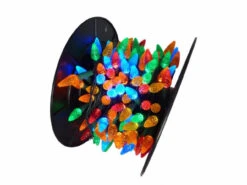 210 Multi-Color LED C6 Commercial Mini Christmas Lights - 56.5 Ft Green Wire