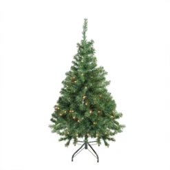 4' Pre-Lit Niagara Pine Medium Artificial Christmas Tree, Clear Lights