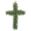 22" Green Pine Artificial Cross Shape Wreath With Ground Stake - Unlit