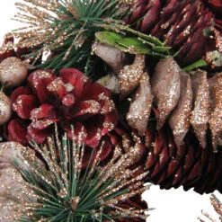 Dusty Rose And Red Pine Cones Glitter Artificial Christmas Wreath, 10-Inch, Unlit -Best Christmas Store 5i3opdwleb59el4npktvyjc56djpzb0c 46153.1667528254