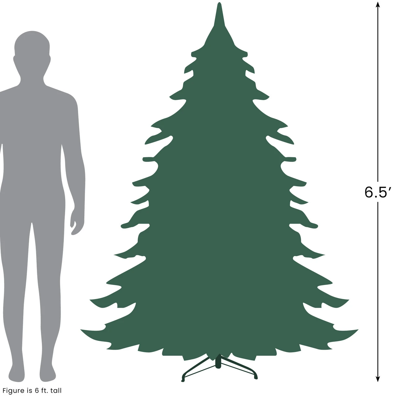 6.5' North Pine Artificial Christmas Tree, Unlit 7 6.5' North Pine Artificial Christmas Tree, Unlit - Image 7