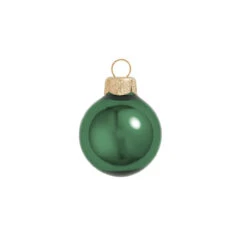 2ct Emerald Green Glass Shiny Christmas Ball Ornaments 6" (150mm)