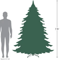 7.5' Medium Hazelton Spruce Artificial Christmas Tree, Unlit -Best Christmas Store 7.527 45957.1684941807