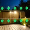 10 Battery Operated Leaf Shaped Novelty Christmas Lights - Clear Wire
