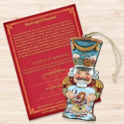 Set Of 2 Christmas Nutcracker Wooden Ornaments 5.5" -Best Christmas Store 8116430 3 39848.1667549856