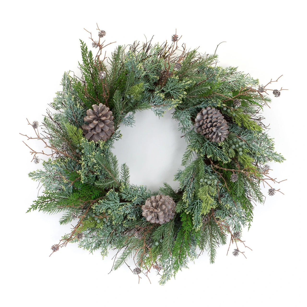 Juniper And Pine Artificial Christmas Wreath, 27.75-Inch, Unlit 1 Juniper And Pine Artificial Christmas Wreath, 27.75-Inch, Unlit