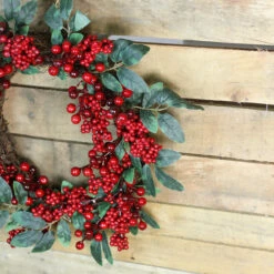Red Berries And Two-Tone Green Leaves Artificial Christmas Wreath - 18-Inch, Unlit -Best Christmas Store 90lqmycvkd028qtiy31xvhzypw0ab5sj 76208.1667488414