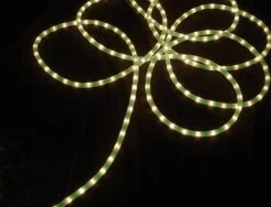 Lime Green Commercial Length Christmas Rope Lights On Spool - 100 Ft White Wire