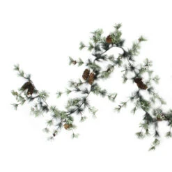 9.5' Frosted Pine With Pine Cones Artificial Christmas Garland - Unlit -Best Christmas Store allstate20ygd033 gr sn 07983.1667536409