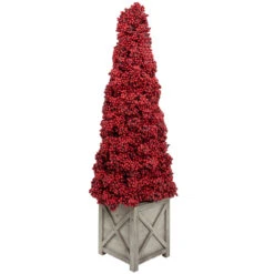 40" Red Berry Cone Potted Christmas Topiary 7 40" Red Berry Cone Potted Christmas Topiary -Best Christmas Store allstate xbp077 re 2 78592.1667536611
