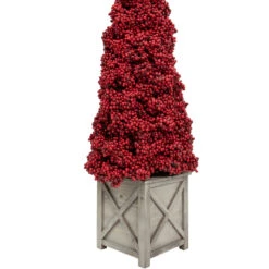 40" Red Berry Cone Potted Christmas Topiary 9 40" Red Berry Cone Potted Christmas Topiary -Best Christmas Store allstate xbp077 re 3 45579.1667536611