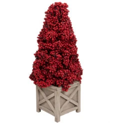 24" Red Berry Cone Potted Christmas Topiary -Best Christmas Store allstate zbp076 re 2 03491.1667517700