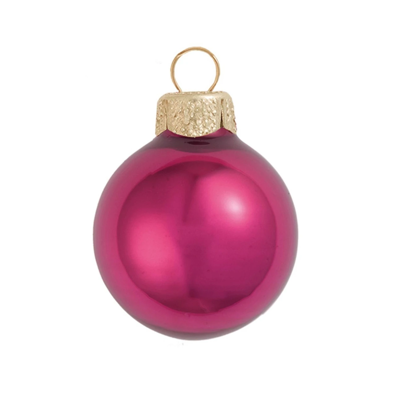8ct Magenta Pink Glass Pearl Christmas Ball Ornaments 3.25" (80mm) 1 8ct Magenta Pink Glass Pearl Christmas Ball Ornaments 3.25" (80mm)