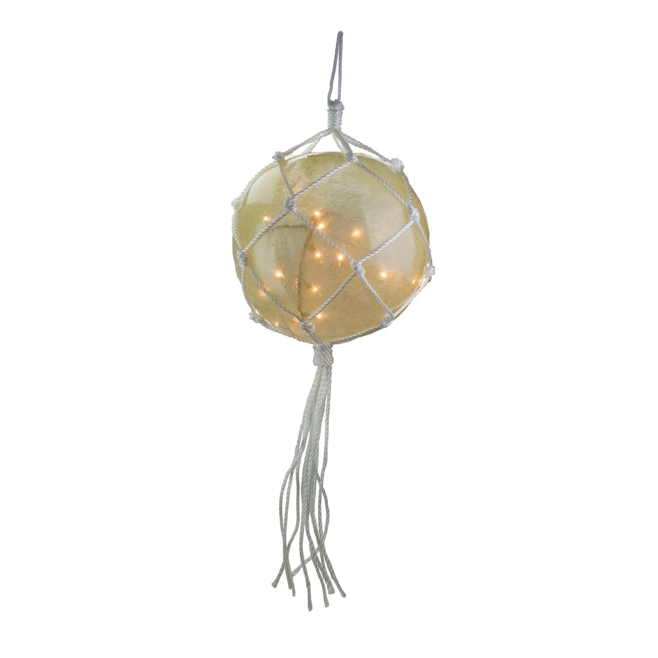 35ct White Roped Light Ball Outdoor Christmas Decor 14.25" 1 35ct White Roped Light Ball Outdoor Christmas Decor 14.25"