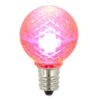 Pack Of 25 LED G30 Pink Replacement Christmas Light Bulbs 2"
