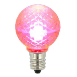 Pack Of 25 LED G30 Pink Replacement Christmas Light Bulbs 2"