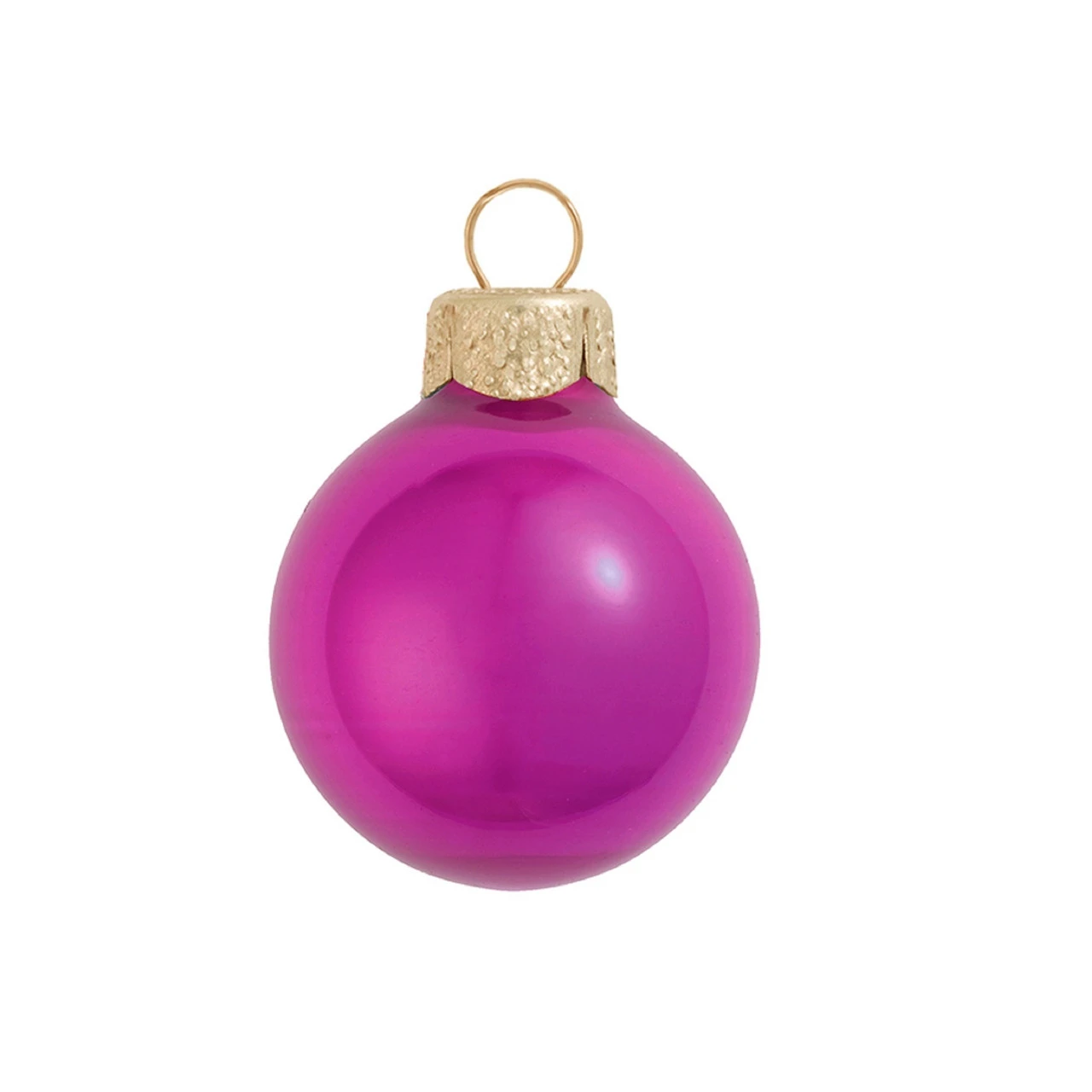 8ct Raspberry Pink Pearl Glass Christmas Ball Ornaments 3.25" (80mm) 1 8ct Raspberry Pink Pearl Glass Christmas Ball Ornaments 3.25" (80mm)