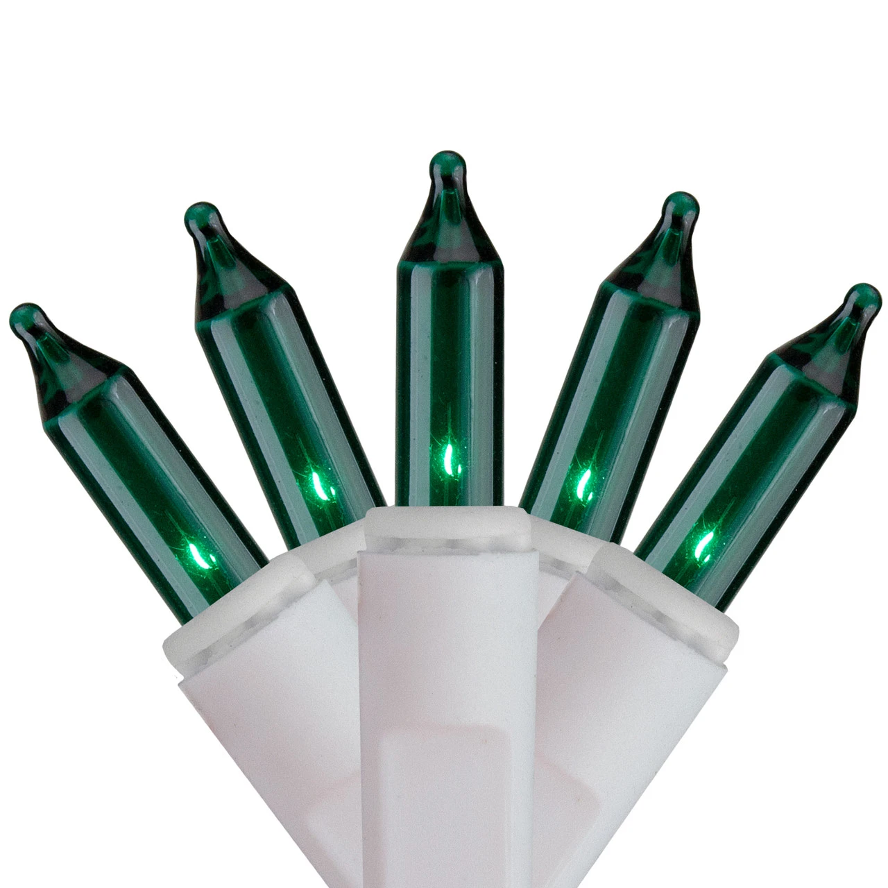 Set Of 100 Green Icicle Christmas Lights - 7.8 Ft White Wire 4 Set Of 100 Green Icicle Christmas Lights - 7.8 Ft White Wire - Image 4