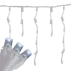 Set Of 70 Pure White LED Wide Angle Icicle Christmas Lights - 6 Ft White Wire -Best Christmas Store brightstar 39 721 77 2 62813.1667658035
