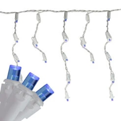 Set Of 70 Blue LED Wide Angle Icicle Christmas Lights - 6ft White Wire -Best Christmas Store brightstar 39 733 77 2 59834.1667535357