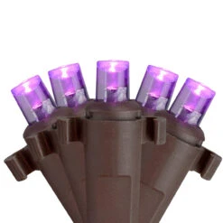 2' X 8' Purple LED Net Style Tree Trunk Wrap Christmas Lights - Brown Wire