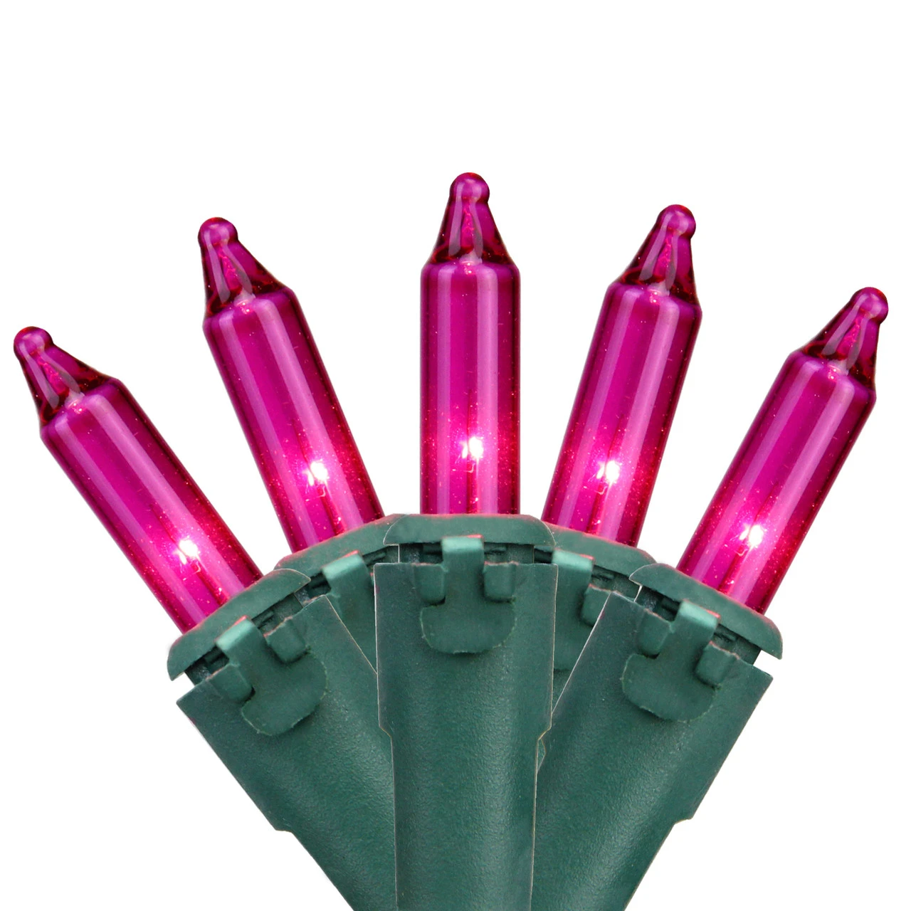 100ct Pink Mini Christmas Lights - 34ft, Green Wire 1 100ct Pink Mini Christmas Lights - 34ft, Green Wire