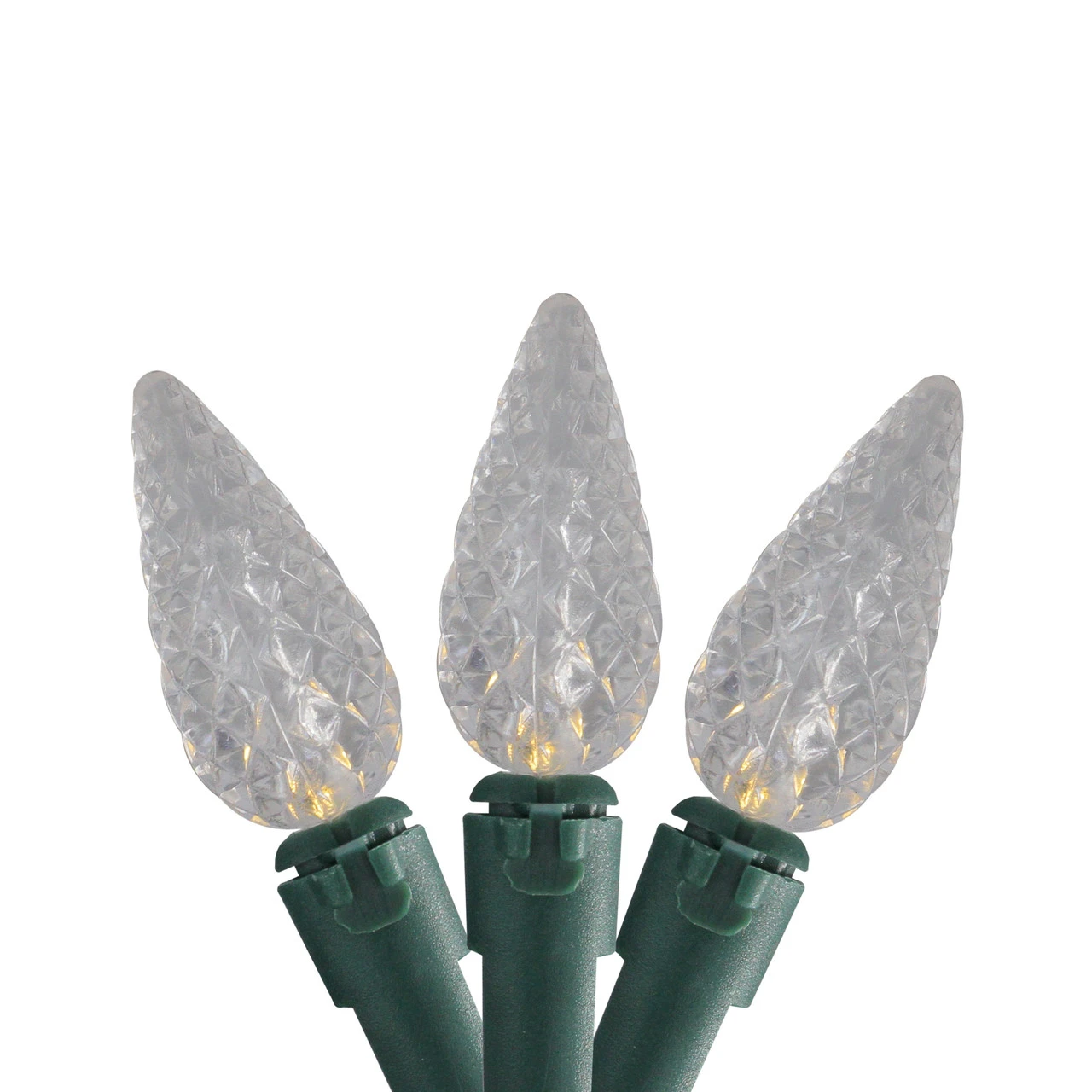 35 Battery Operated White LED C6 Mini Christmas Lights - 11 Ft Green Wire 1 35 Battery Operated White LED C6 Mini Christmas Lights - 11 Ft Green Wire