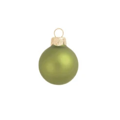 2ct Green Glass Matte Finish Christmas Ball Ornaments 6" (150mm)