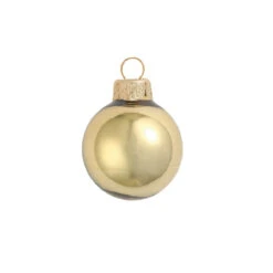 12ct Shiny Antique Gold Glass Ball Christmas Ornaments 2.75" (70mm)