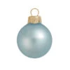40ct Baby Blue Glass Matte Christmas Ball Ornaments 1.5" (35mm)