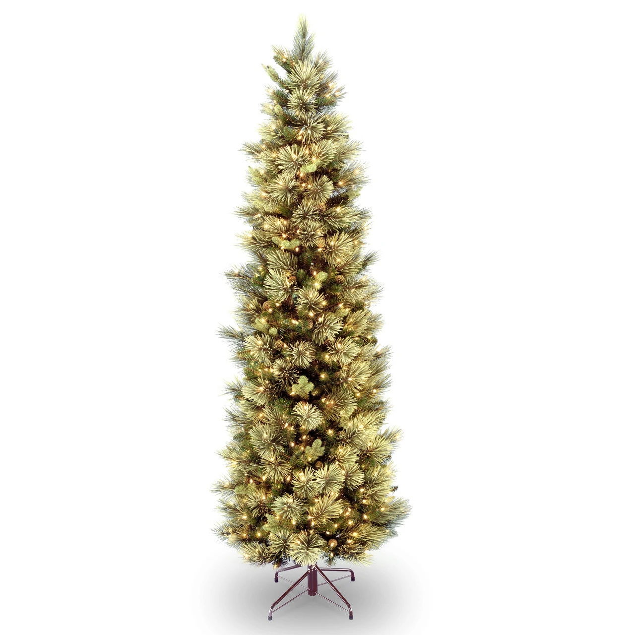 9 Ft. Carolina Pine Slim Tree With Clear Lights 1 9 Ft. Carolina Pine Slim Tree With Clear Lights