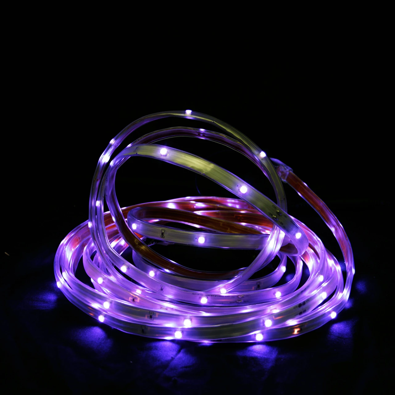 18' Purple LED Outdoor Christmas Linear Tape Lighting - White Finish 1 18' Purple LED Outdoor Christmas Linear Tape Lighting - White Finish