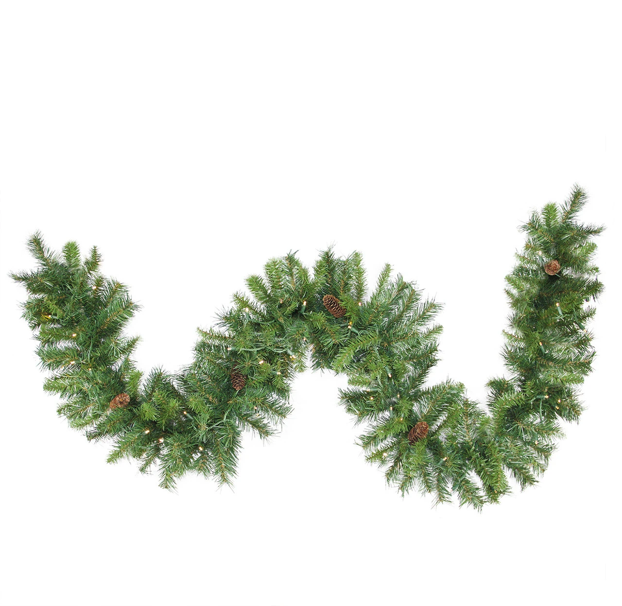 50' X 12" Pre-Lit Dakota Pine Artificial Christmas Garland - Warm White LED Lights 1 50' X 12" Pre-Lit Dakota Pine Artificial Christmas Garland - Warm White LED Lights