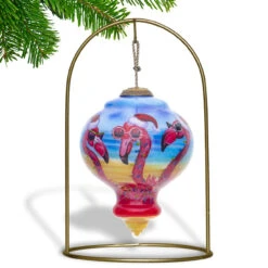 3.75” Pink And Blue Flamingos Hand Painted Mouth Blown Glass Hanging Christmas Ornament 8 3.75” Pink And Blue Flamingos Hand Painted Mouth Blown Glass Hanging Christmas Ornament -Best Christmas Store dacf 1812001 4 17757.1667620518