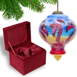 3.75” Pink And Blue Flamingos Hand Painted Mouth Blown Glass Hanging Christmas Ornament 9 3.75” Pink And Blue Flamingos Hand Painted Mouth Blown Glass Hanging Christmas Ornament -Best Christmas Store dacf 1812001 5 30322.1667620518