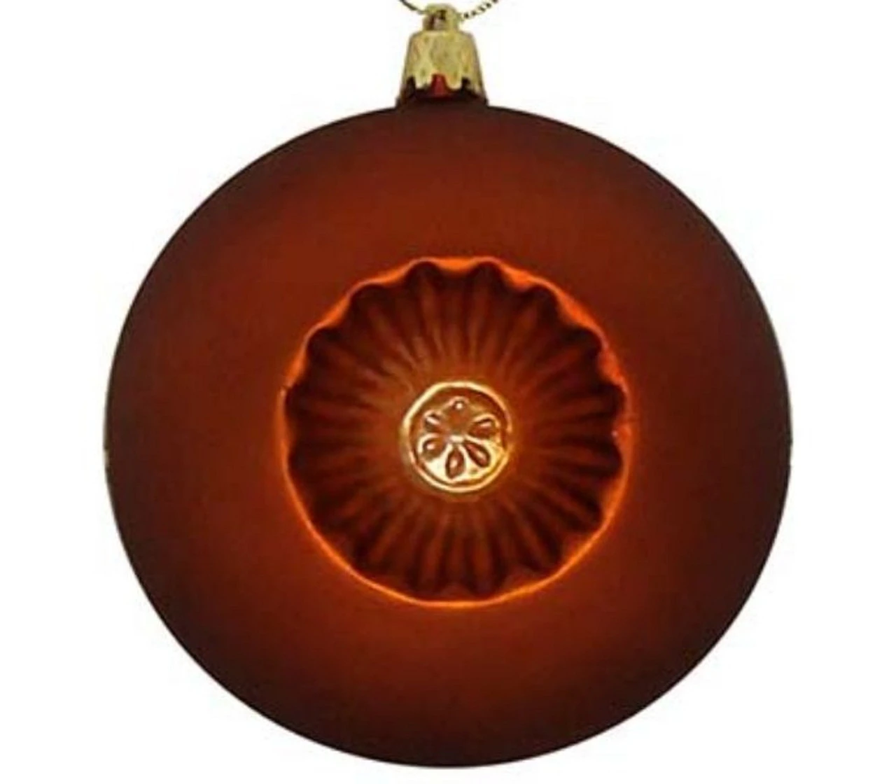 6ct Burnt Orange Shatterproof Matte Christmas Ball Ornaments 4" (100mm) 2 6ct Burnt Orange Shatterproof Matte Christmas Ball Ornaments 4" (100mm) - Image 2