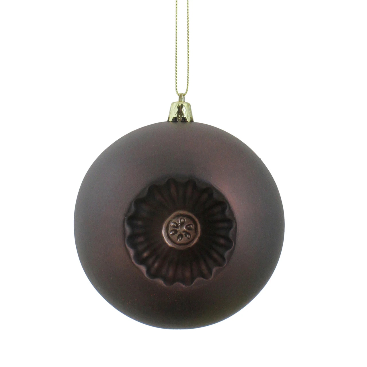 6ct Brown Shatterproof Matte Christmas Ball Ornaments 4" (100mm) 1 6ct Brown Shatterproof Matte Christmas Ball Ornaments 4" (100mm)