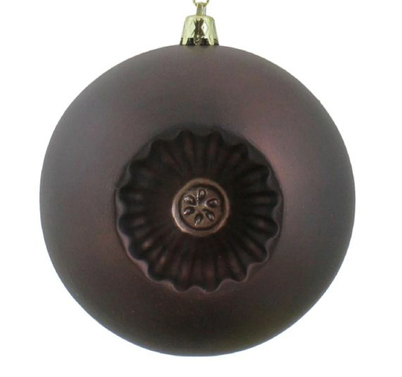 6ct Brown Shatterproof Matte Christmas Ball Ornaments 4" (100mm) 3 6ct Brown Shatterproof Matte Christmas Ball Ornaments 4" (100mm) - Image 3